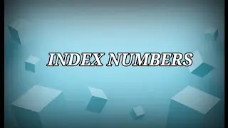 Index Numbers #indexnumbers @educationsuccessseries7596