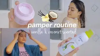 pamper routine | vanilla🧁 & 🥥 coconut scented | nishkabhura
