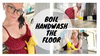 Clean With Me | Boil Handwash Floors | Kate Berry | Relaxing