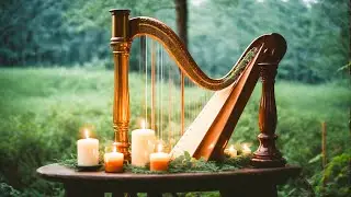 Relaxing Harp Music, Peaceful Bird Sounds, Calming Music for Stress Relief