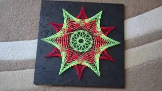 how to make NEON FLOWER | STRING ART | TUTORIAL | DIY