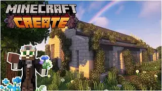 I built Greenhouse FLOWER FARM Minecraft Create Mod!