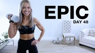 Day 48 of EPIC | Intense Bodyweight and Dumbbell Upper Body Workout