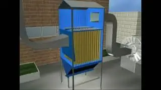 Um filtro de mangas como você nunca viu !!  Simulação de funcionamento de um filtro de mangas