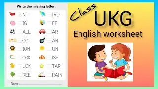 UKG English worksheet||alphabet letter||ABCD||a for apple||English activity for kids