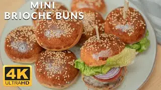 Making Mini Brioche Buns for Sliders (First Time Trial) in 4K