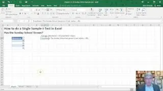 How to do a One Sample t-Test in Excel 2016 (Mac and Windows)