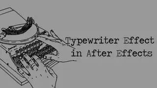 Typewriter Intro After Effects Template (Typewriter Effect in After Effects) + Sound Effect