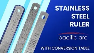 Stainless Steel Ruler with Inch/Metric Conversion Table