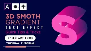 3D Smooth Gradient Text Effect | Adobe Illustrator Quick Tips & Tricks #4