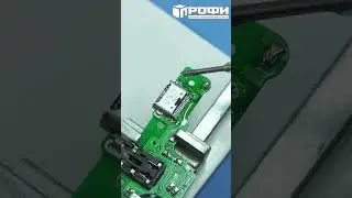 Как установить разъём Type C паяльником?  #профи #пайка
