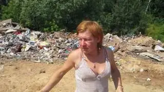 Чехов / Женщина бомж на Кулаковской свалке // 02.07.2016