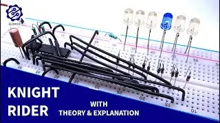 LED chaser circuit #2 (Knight Rider Style) | 4017 IC + 555 timer Projects