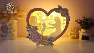 How to make 3D Heart Shadowbox Happy Mother's Day