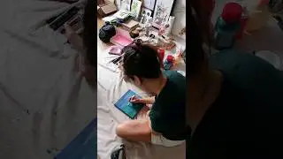 Процесс создания картины за 15 секунд.На самом деле все несколько дольше.