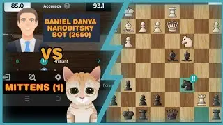 Brilliant Move by Mittens: Danya Bot vs Mittens Chess Bot 🔥