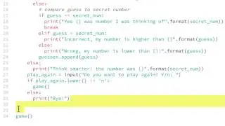 Number game in python.