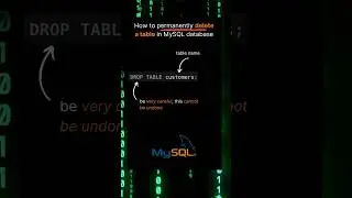 MySQL - delete a table permanently 