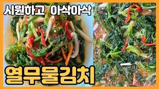 열무김치는 밀가루풀 쑤지 마세요 이것 넣으면 국물이 끝내줘요 열무김치 이렇게 담그면 반찬걱정 사라집니다~  