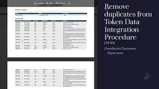 Remove duplicates from Token Data Integration Procedure for server side generation [EP-23]