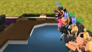 Lesbian sims: Mega Lesbian Party!!!!!!!!