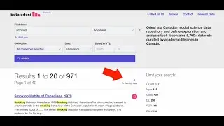 Navigating Dataset Results in Odesi