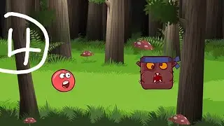Красный шар против чёрных квадратов#4. Босс Дремучего леса. Игра Red Ball 4 на канале Солоденький.
