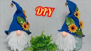 Flower gnome from a sock. Simply. DIY crafts