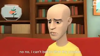 Caillou crying because Sílvio Santos died at the age of 93