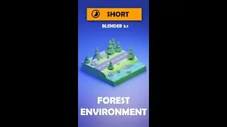 🌲 Blender 3 - Low Poly Forest - Modelling Timelapse 