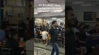 IIT ROORKEE Reaction to virat kohli’s 100 world cup #worldcup#viratkohli #cricket#india#iitroorkee
