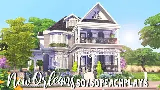 New Orleans Family Home \\ 50/50 Collab with Peach Plays || The Sims 4: Speed Build