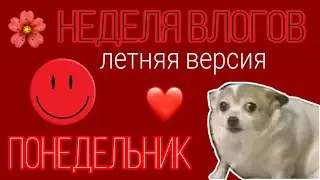 НЕДЕЛЯ ВЛОГОВ. ☀️ понедельник ❤️