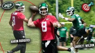 Aaron Rodgers NO LOOK PASS 👀 Garrett Wilson UNREAL CATCH 🔥 Jets OTA Highlights