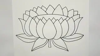 How to Make a Lotus Drawing Easy | Lotus Drawing | Flower Drawing | Sketches