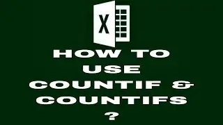 MS-EXCEL COUNTIFS FUNCTION | How to use COUNTIF & COUNTIFS in Excel ? #excel #exceltips