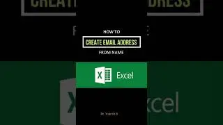Create Email Address in Excel I Formula