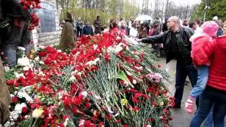 Russian Red Army war memorial in the capital, Tallinn 9 mai 2014 Estonia.