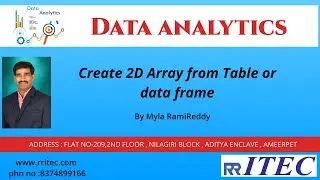 09 Create 2D array from table or data frame