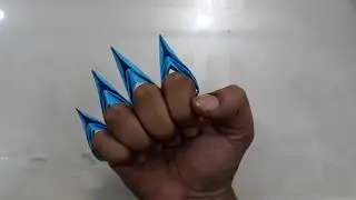 Origami Paper Claws-How to Make a Paper Cat Claws Halloween Decor Idea-Halloween Craft-Origami-Claws