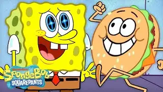 Every Krabby Patty in NEW SpongeBob Episodes 🍔 | 60 Minute Compilation | SpongeBob