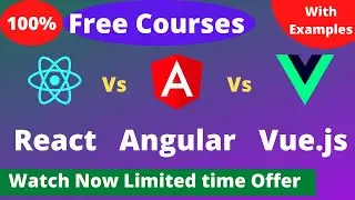 Free Online Courses Angular vs React vs Vue.js | Udemy premiere pro | Udemy free courses 