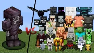 Skeleton with Netherite Armor vs Every mob in Minecraft - Minecraft Mob Battle