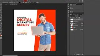 How To Create Digital Marketing Agency Poster Design in Photopea l Photopea tutorial