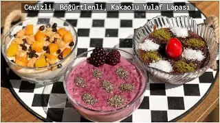 3 Farklı Yulaf Lapası Tarifi | Sağlıklı Kahvaltılık | Böğürtlenli Cevizli ve Kakaolu Yulaf Lapası