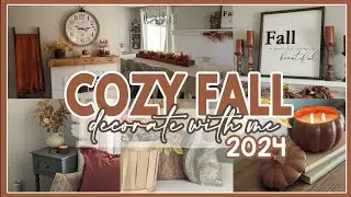 🍁NEW!🍁2024 FALL DECORATE WITH ME│COZY FALL  DECORATING IDEAS│FALL FARMHOUSE DECOR│FALL HOME DECOR 🍁