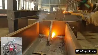 The welding product a steel building.