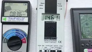Compare the EMF-390, Gigahertz  and  Trfield Cell tower RF at same time