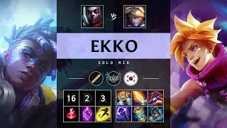 Ekko Mid vs Ezreal: Triple Kill, Legendary - KR Challenger Patch 14.18