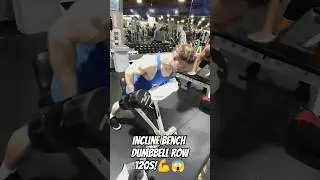 Incline Dumbbell Rows! 💪 Back training with 120s 😱 #bodybuilder #physique